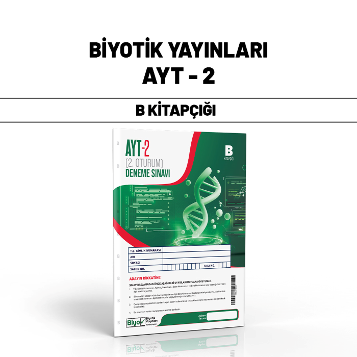 BİYOTİK YKS AYT DENEME SNV 2-B - 2025-26